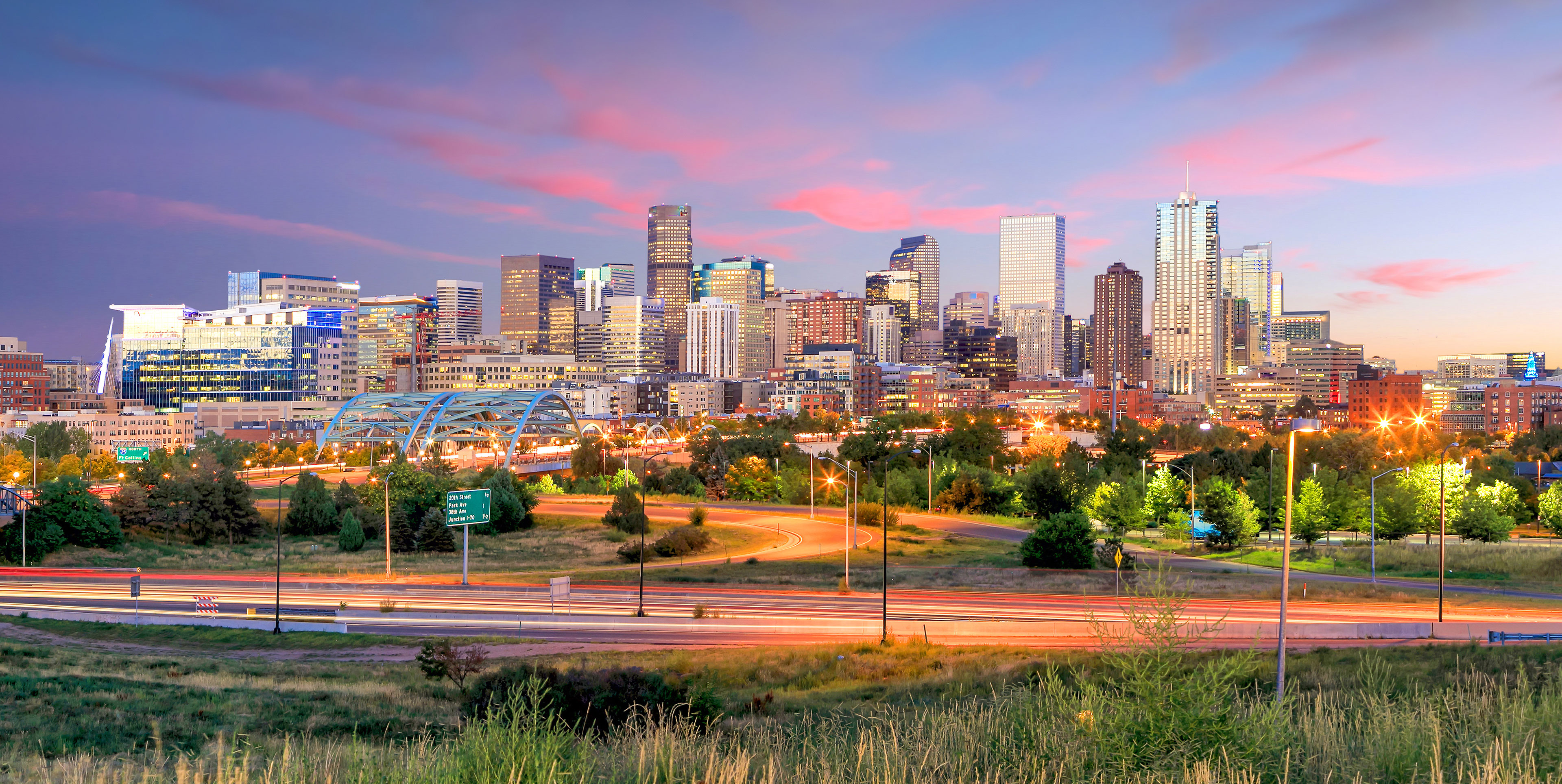 Downtown Denver Colorado landscape.
