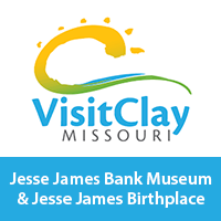 Jesse James Bank Museum and Jesse James Birthplace Logo