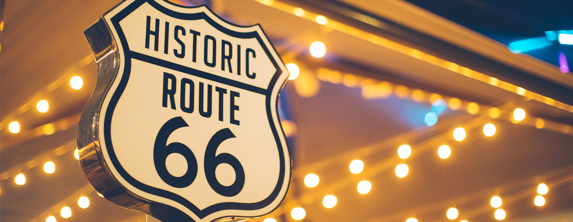 Route 66 logo sign. 