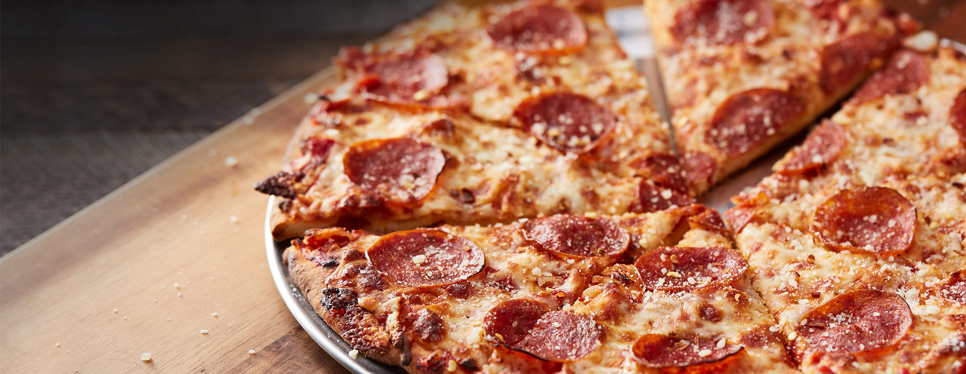 Pepperoni pizza. 