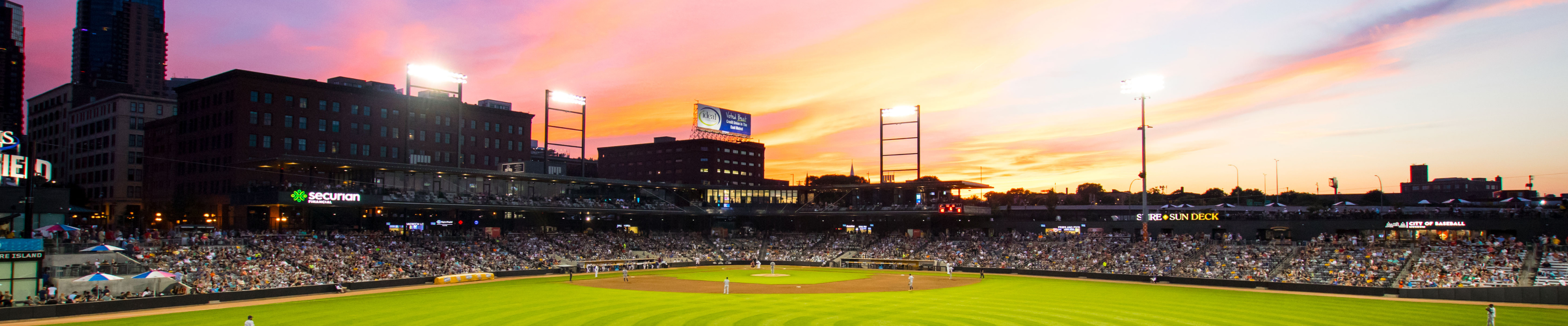 Minor League baseball stadium. 