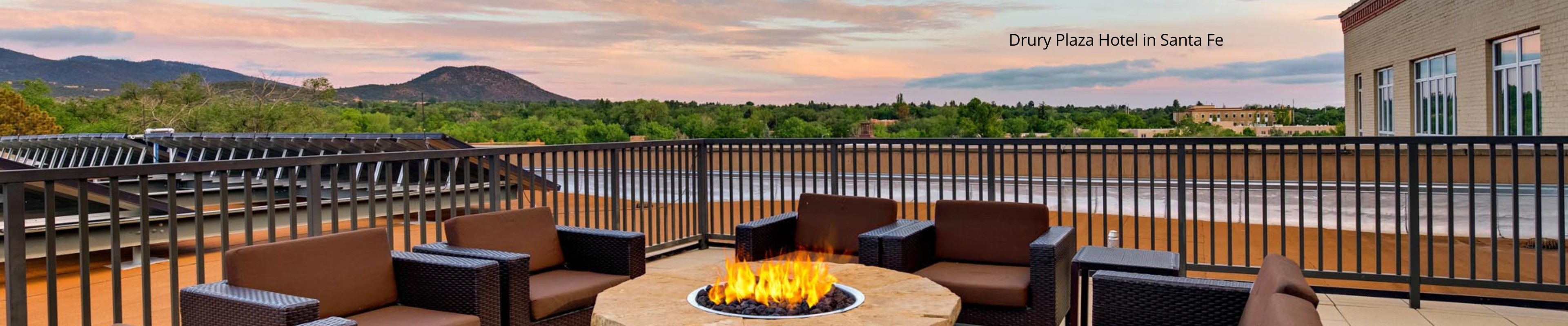 Drury Plaza Hotel in Santa Fe rooftop. 