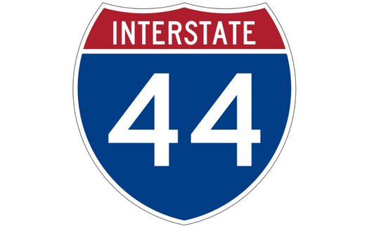 Interstate 44 highway sign. 