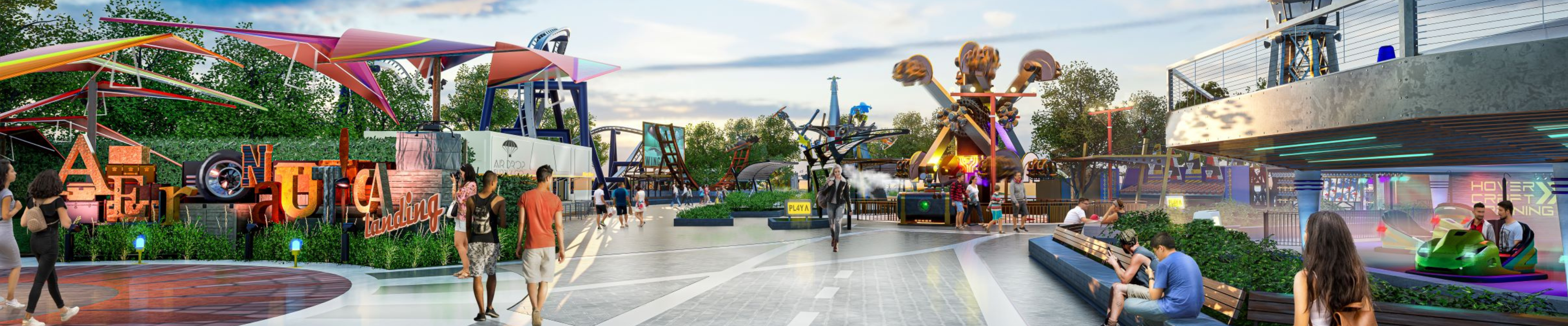 Aeronautica Landing amusement park. 