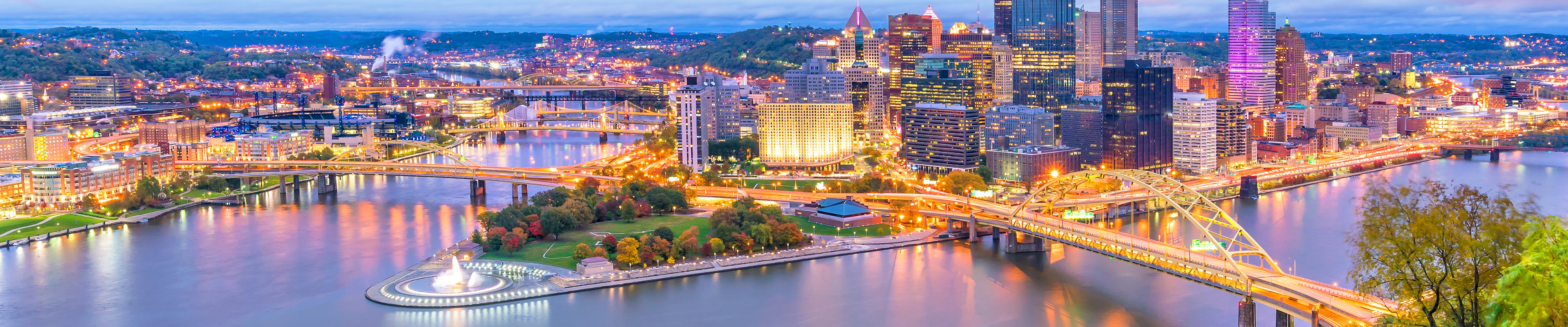 Downtown city lights. 