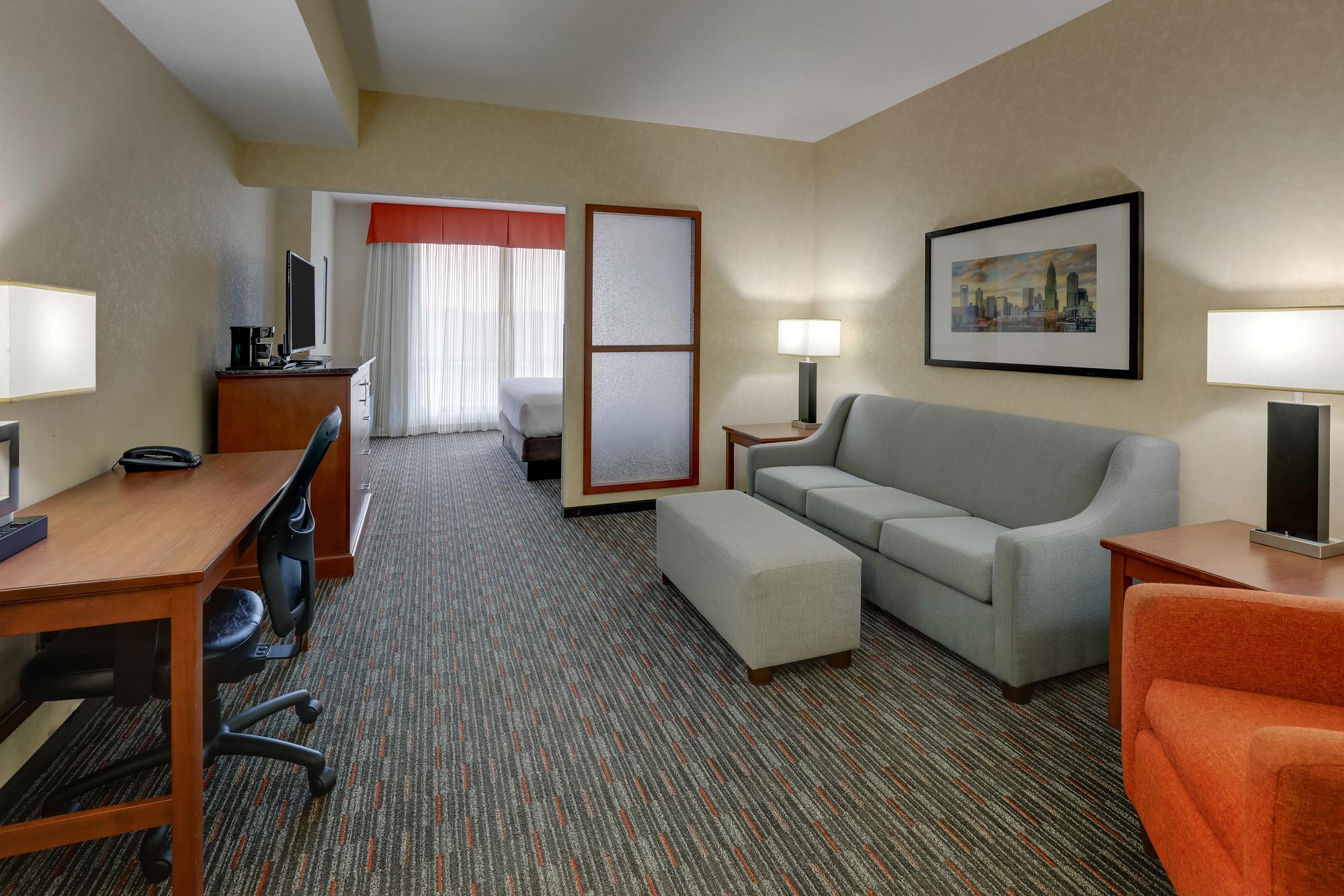 Drury Inn & Suites Charlotte Arrowood - King Room Deluxe with Sofa Sleeper