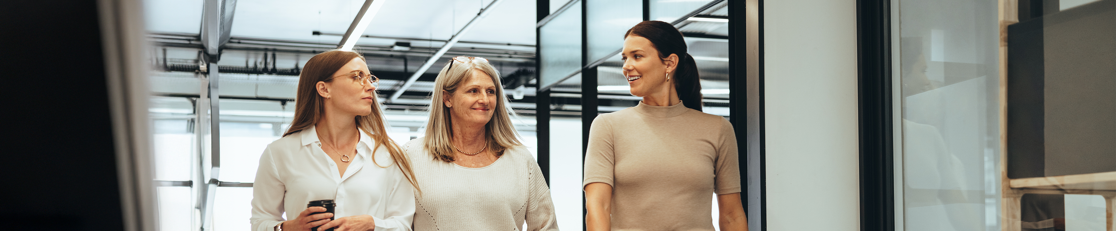 business casual women walking as a group