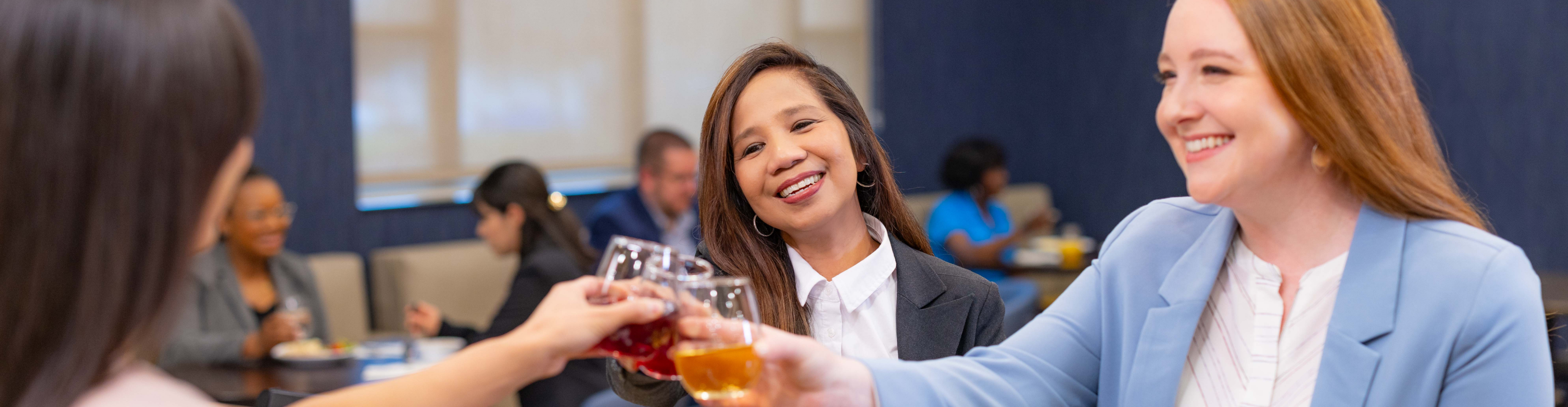 Business group with free drinks at 5:30 Kickback